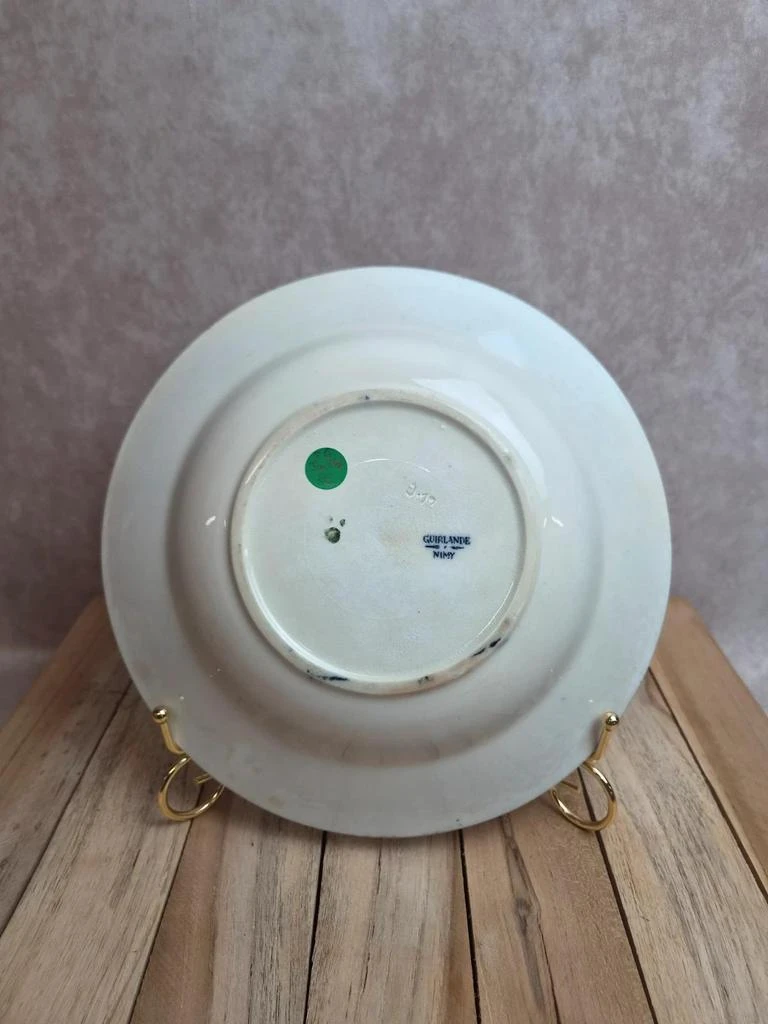 Vintage deep Nimy iron earth plate – blue Garland model – photo 6